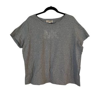NWT MICHAEL MICHAEL KORS Grey Logo Tee Stud 2X